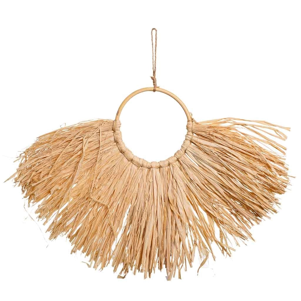 Collana decorazione muro in fibra naturale marrone 23x02x16h