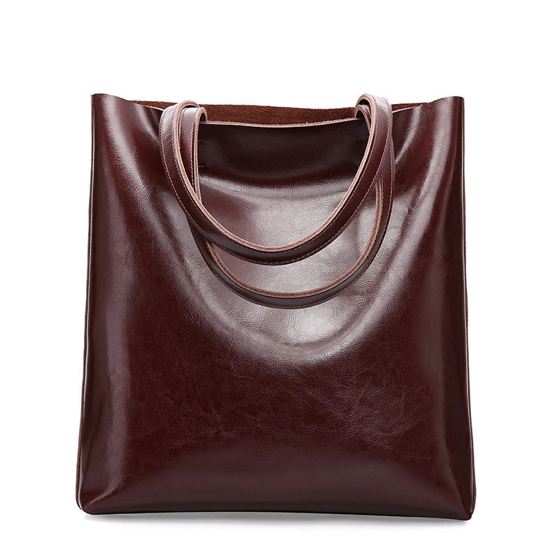 Borsa da lavoro grande da donna in vera pelle, borsa a tracolla da viaggio da donna, colore viola