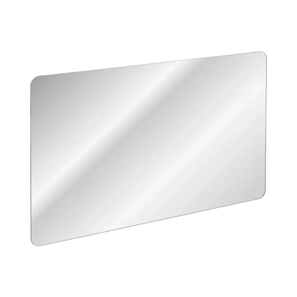Set ICON bianco: mobili sottolavabo 140cm con nicchie visibili + due lavabi da appoggio blu + specchio + LED + colonna