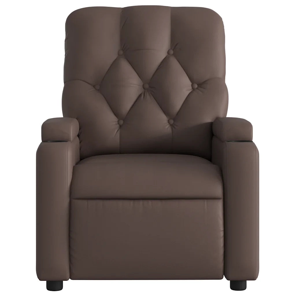 Divano Sedia-Poltrona Massaggiante Reclinabile marrone in Similpelle 712884