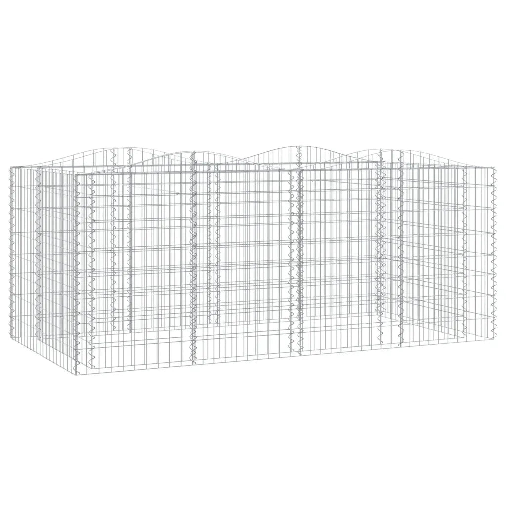 Gabbione ad Arco con Letto Rialzato 200x100x100cm Ferro Zincatocod mxl 97459