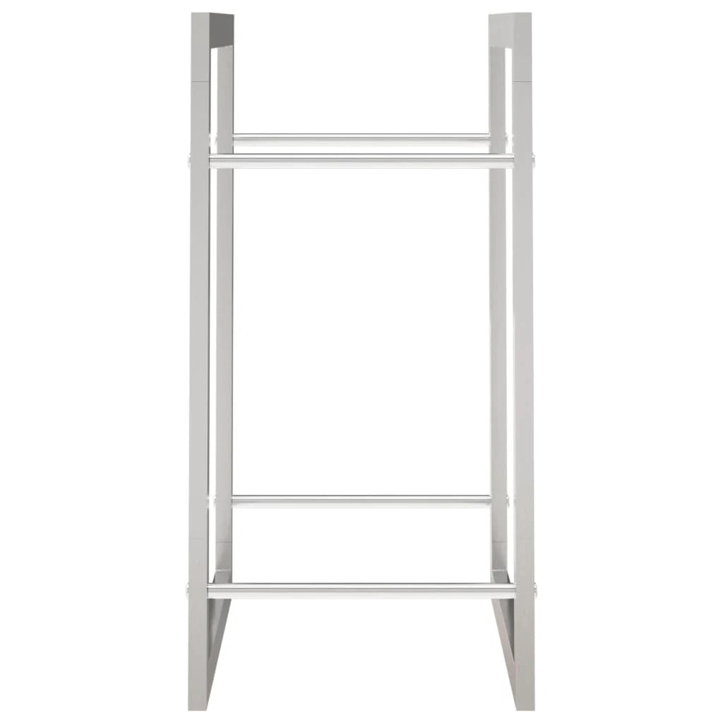 Portalegna 50 x 28 x 56 cm acciaio inox argento 02_0043716