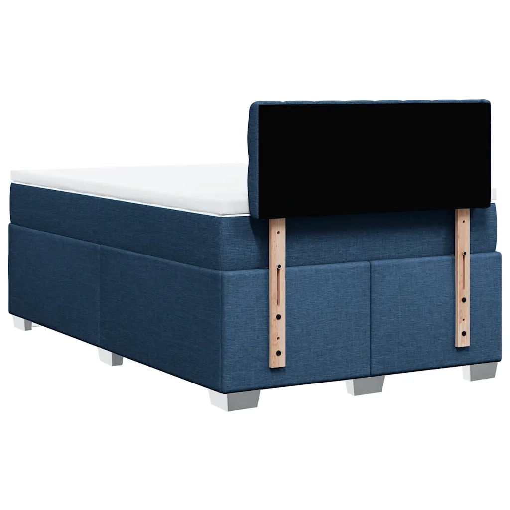 Giroletto a Molle con Materasso Blu 120x190 cm in Tessuto