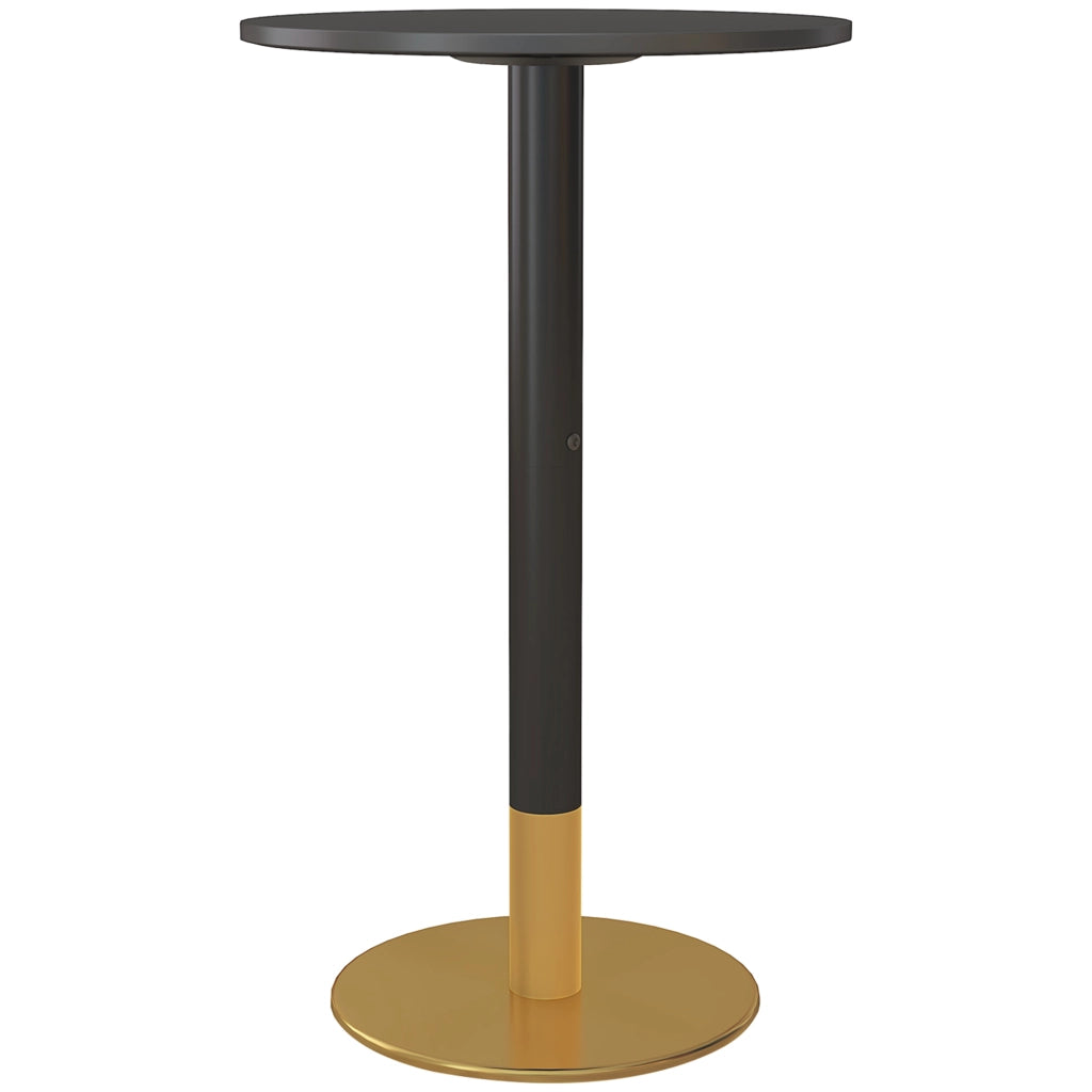 Tavolino da bar rotondo ¨C zephmum ¨C nero, acciaio, 60x60x102 cm