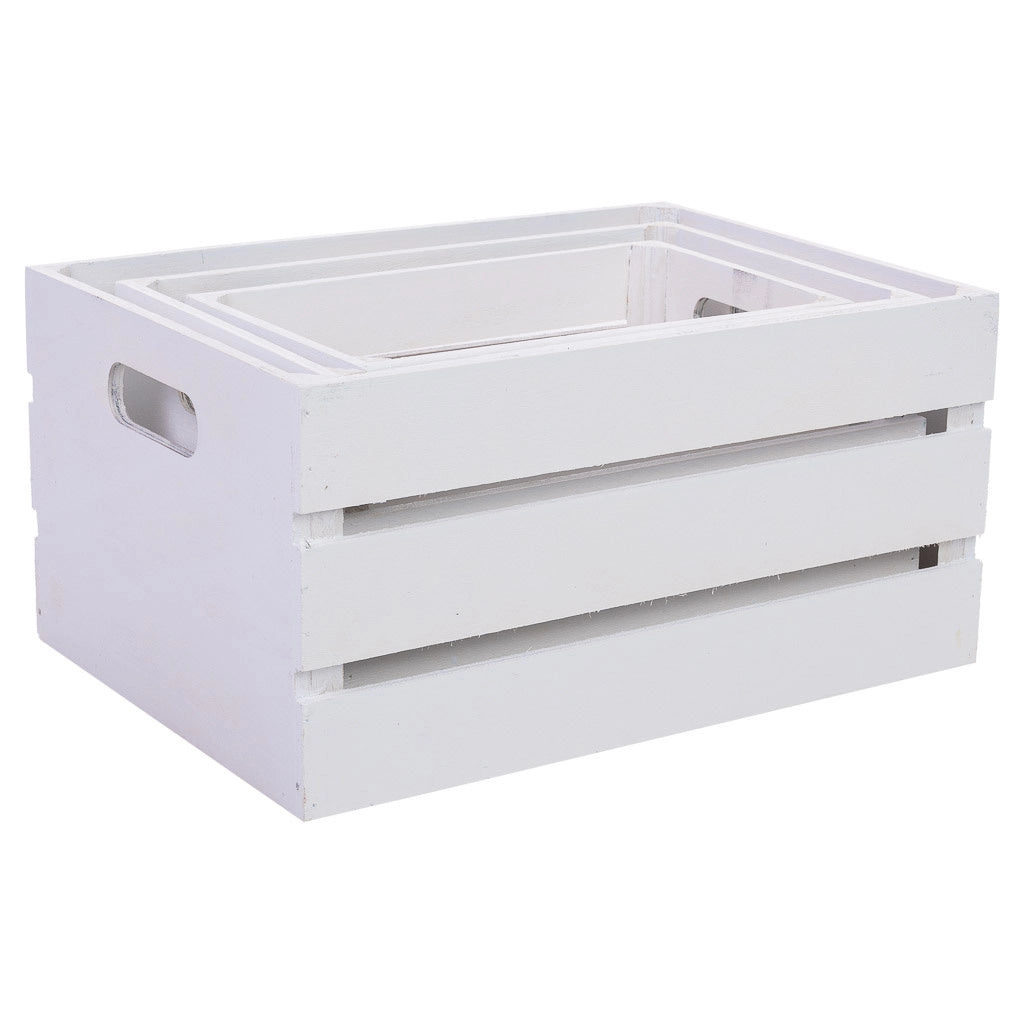 Cassettiera in legno stampata set 3 pz 36x26x18h-31x21x16h-26x16x14h cm
