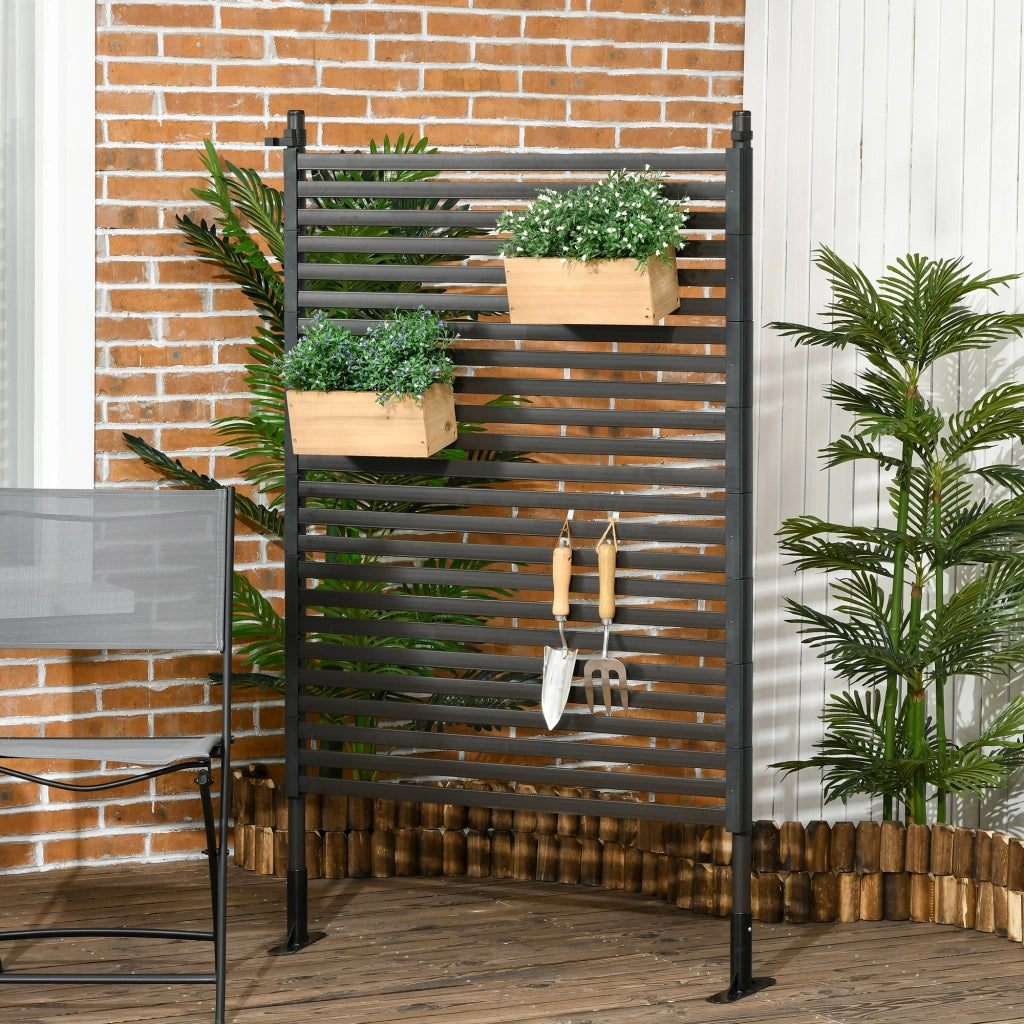 Recinzione da Giardino in Acciaio ¨C zephmum ¨C Marrone 93x22x150 cm