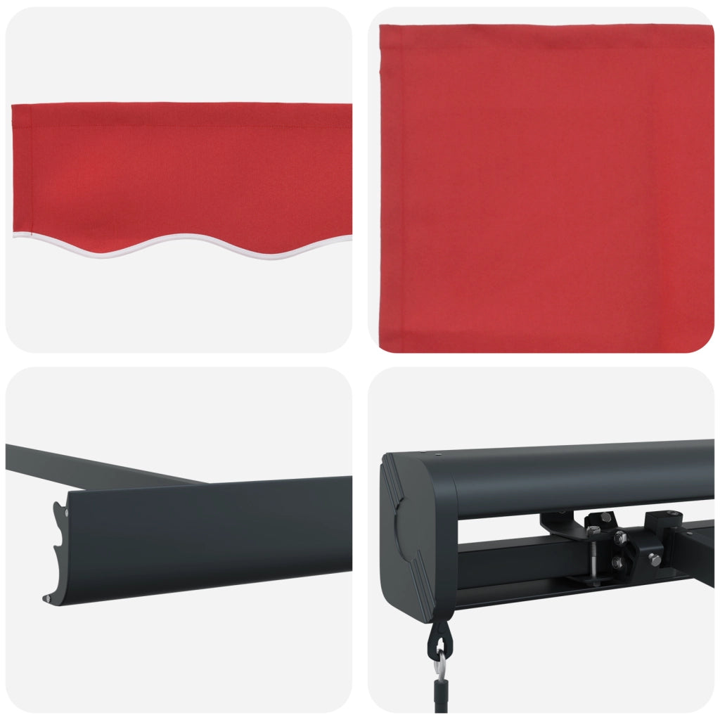 Tenda Manuale Retrattile Rossa 350x250 cm