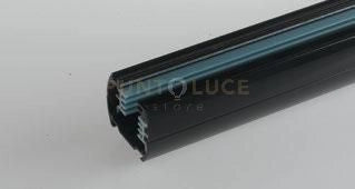LED-TRACK-2M NERO BINARIO TRIFASE NERO INCLUSO TAPPI 4,3X3,5X200CM
