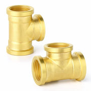 Connettore T a 3 vie in rame - Durevole e inox - 1/2" - Ideale per connessioni di tubi - 2 pezzi