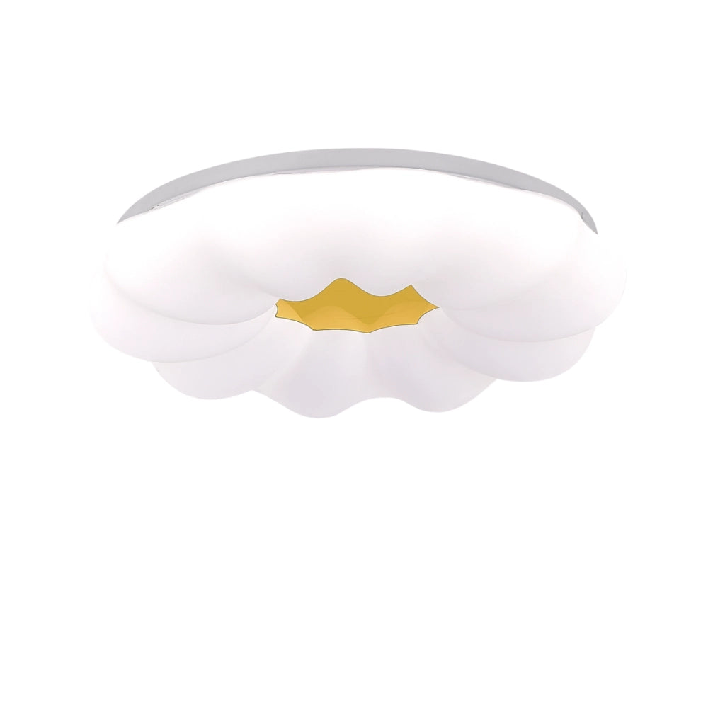 Plafoniera tonda bianca oro 26cm LED 12W 4000K Ariva