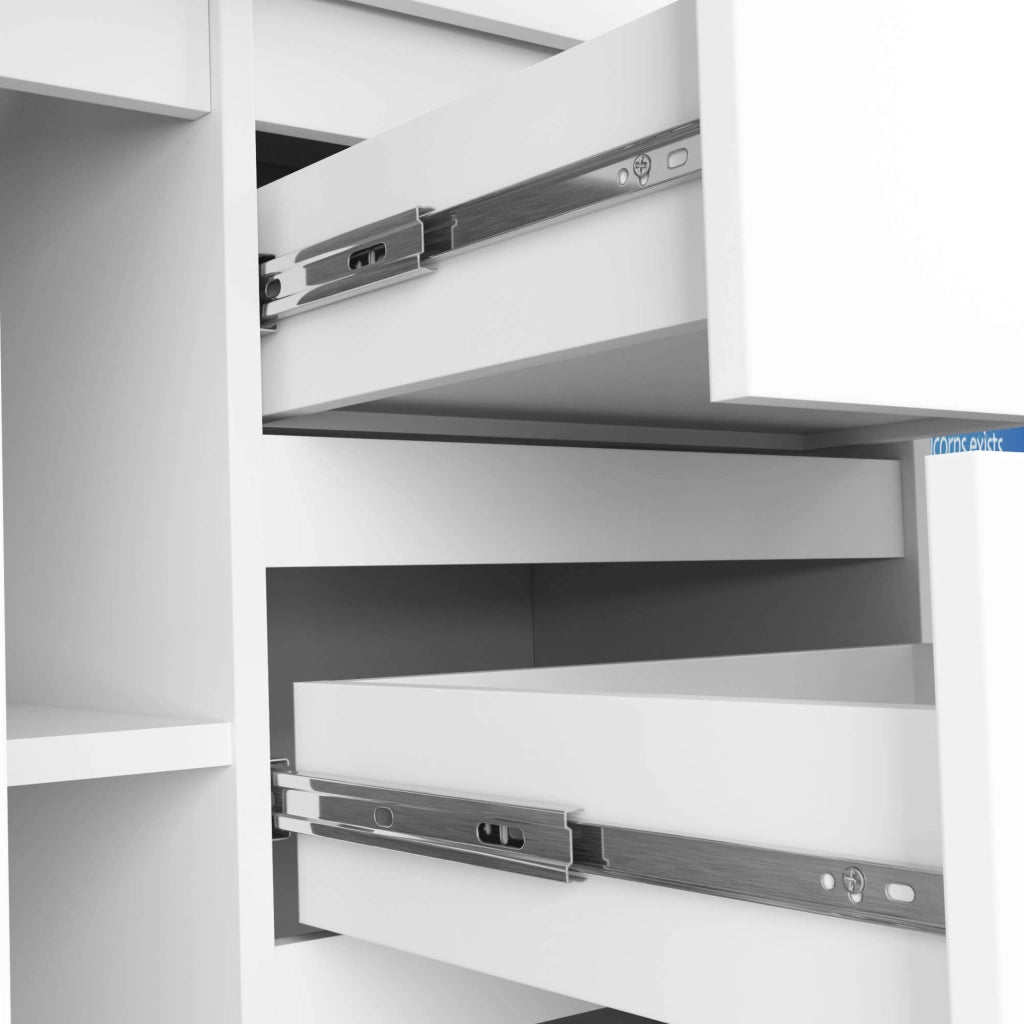 Cassettiera AKORD K017 Bianca 120 cm 2 ante 6 cassetti 120x40x99 cm