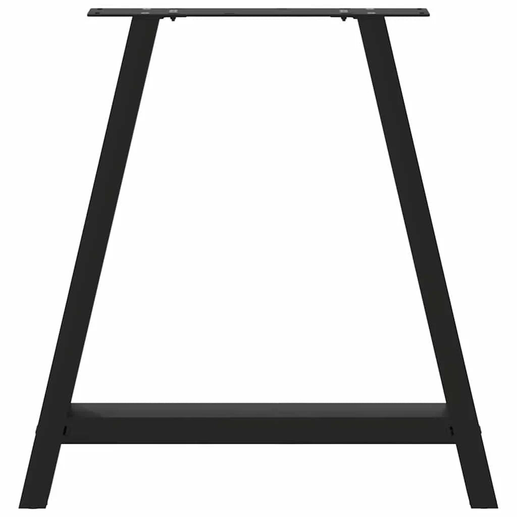 Set di 2 gambe per tavolo da pranzo a forma di A 70 x 72 cm con livelli regolabili design moderno acciaio nero 02_0057129