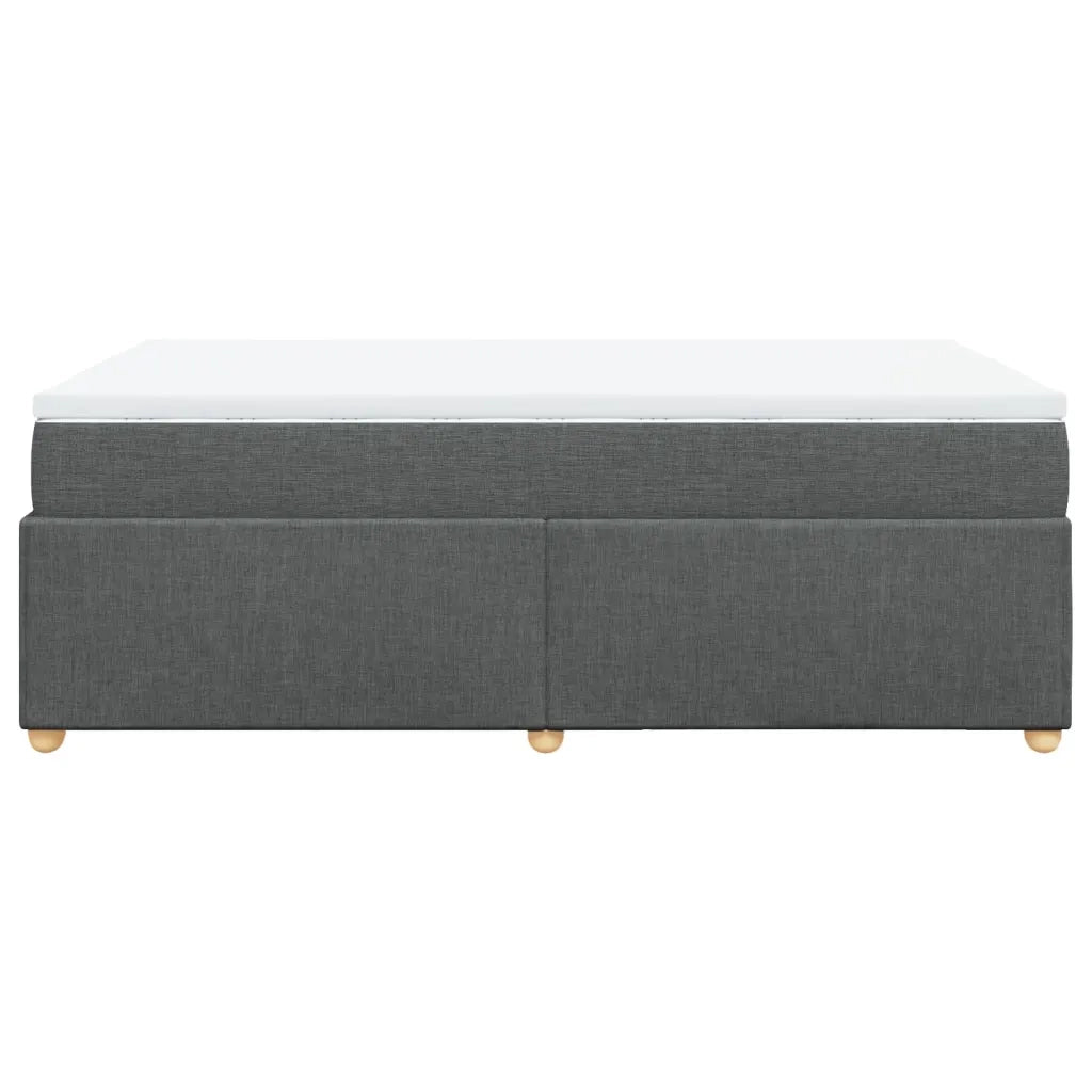 Giroletto a Molle con Materasso Grigio Scuro 120x200 cm Tessuto