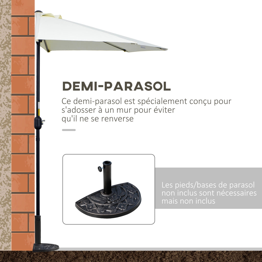 Ombrellone Demi ? 2,6 m ¨C zephmum ¨C beige acciaio poliester