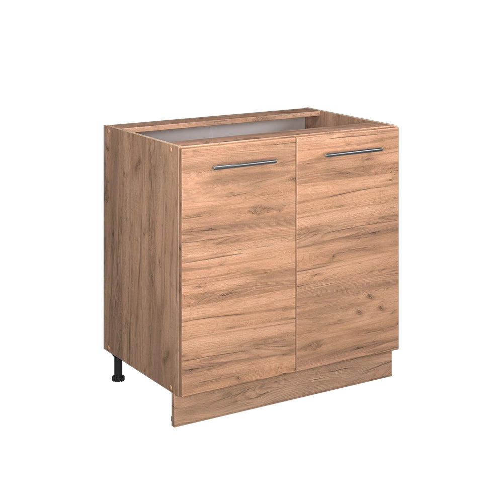 Vicco Mobiletto base cucina Quercia dorata 80 cm con ripiano, senza piano di lavoro