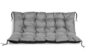 AIO FACTORY Cuscino da giardino impermeabile grigio 100x50 cm per panca/altalena
