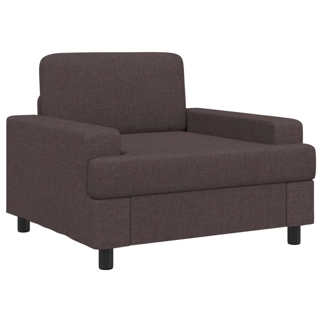 Poltrona Marrone Scuro Tessuto 42043458