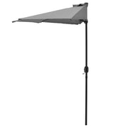 Mezzo ombrellone per terrazza o balcone poliestere 300 cm grigio 03_0001611