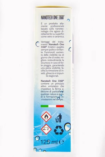 Trattamento nanotecnologico antipioggia per parabrezza - Nanotech One 3360 (125 ml)