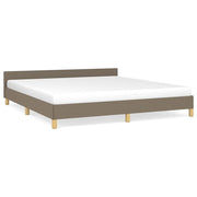 Letto matrimoniale | Letto per adulti | Giroletto senza Materasso Tortora 160x200 cm in Tessuto