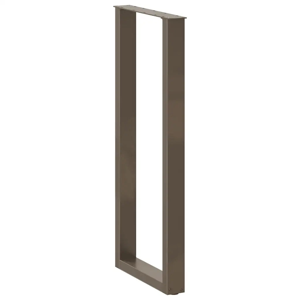 Gambe per tavolo da bar a forma di U 2 pz in acciaio naturale 40x(110-111) cm 4013243
