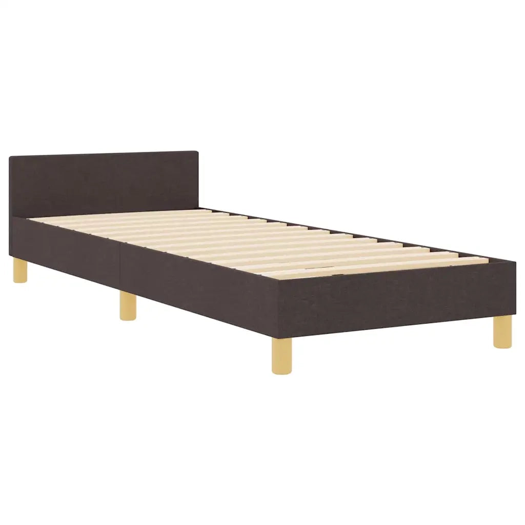 Struttura del letto Marrone scuro 90 x 200 cm Tessuto 3344623