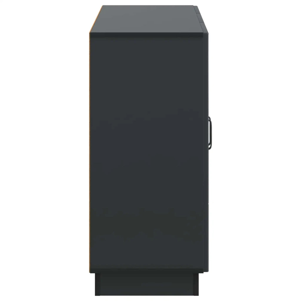 Credenza | Madia | Buffet da pranzo | Armadio da pranzo Nero 89 x 34,5 x 77 cm Legno ingegnerizzato