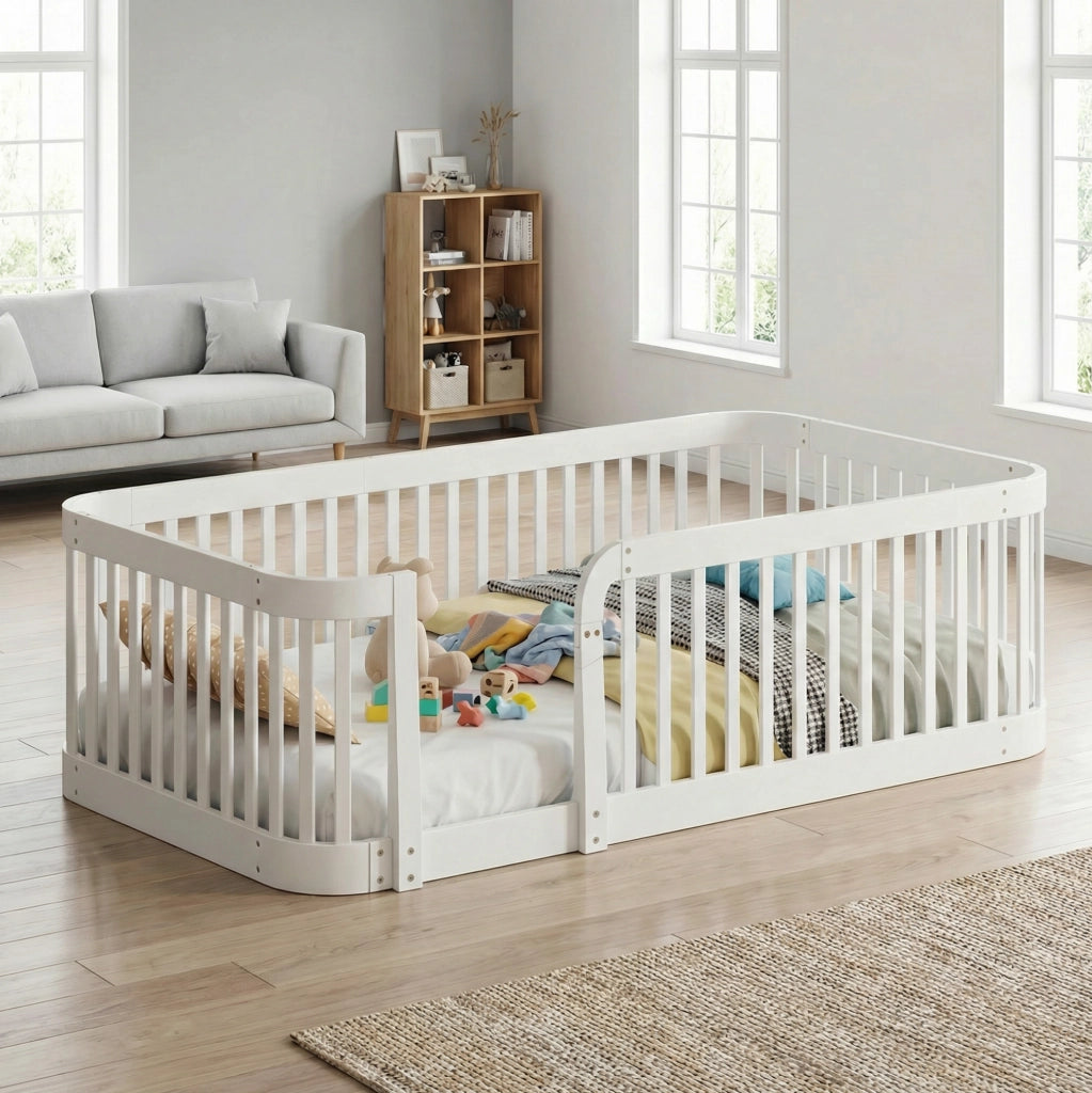 Recinto modulare per bambini 140×200 cm bianco