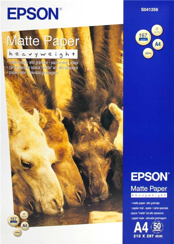 Epson Matte Paper Heavy Weight - A4 - 50 Fogli