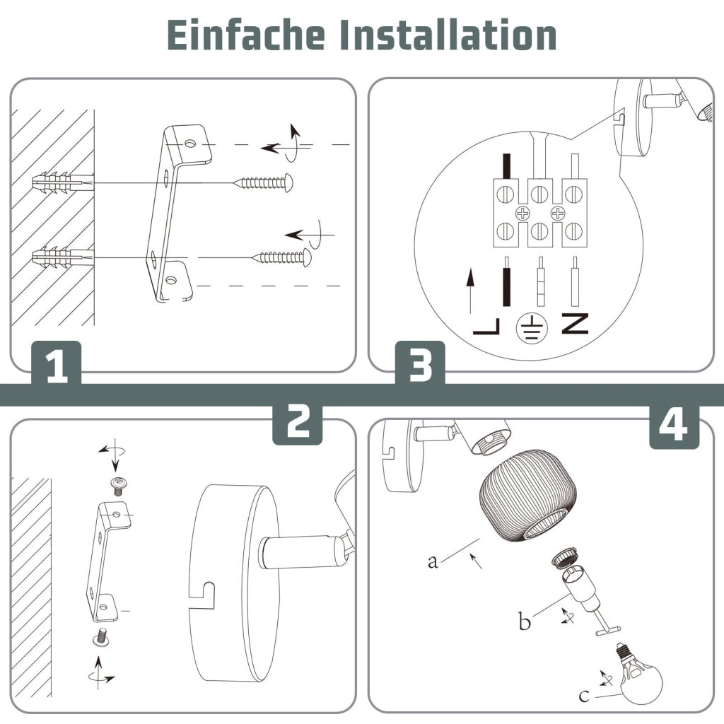 ZMH Faretto da soffitto 1 fiamma vetro design vintage moderno E14 per camera letto