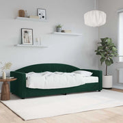 Divano Letto con Materasso Verde Scuro 90x200 cm in Vellutocod mxl 83378