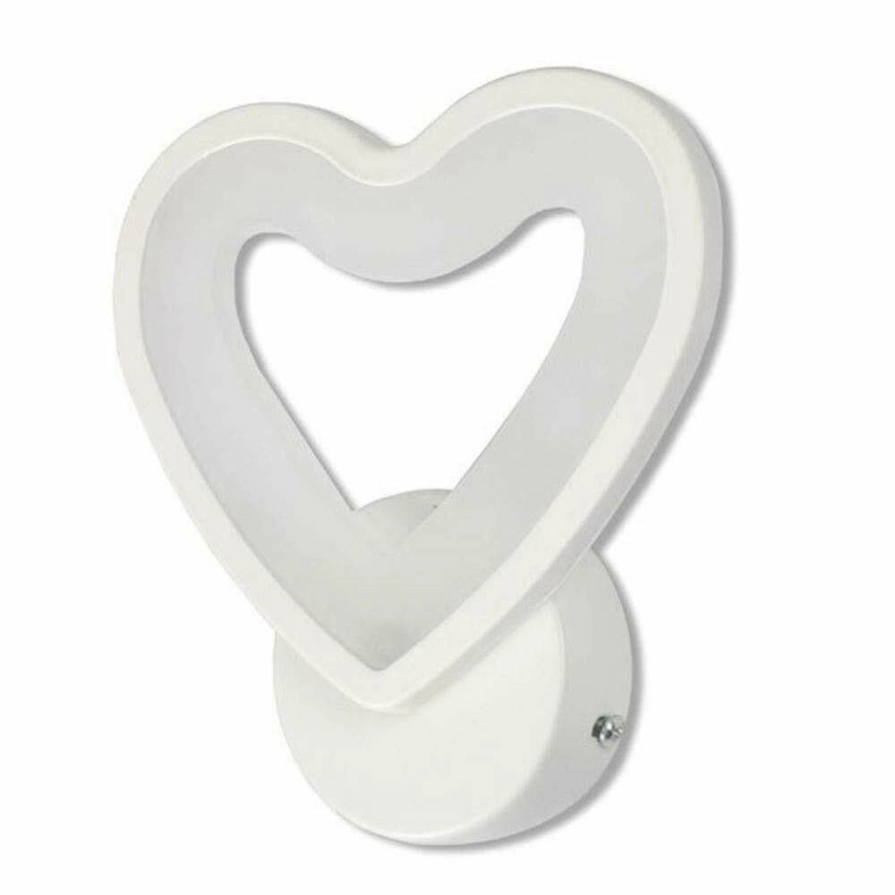 Trade Shop - Applique Led A Cuore 6w Lampada A Parete Lumetto Luce Fredda Calda Naturale E28 -