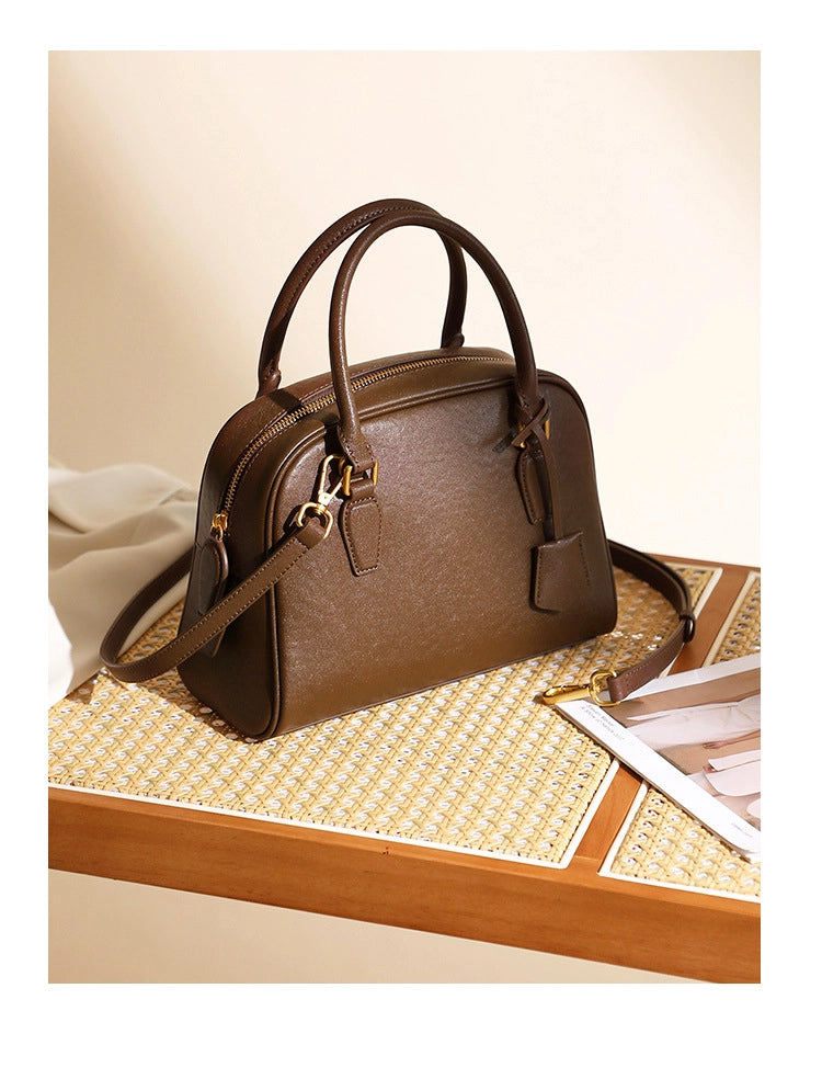 Borsa e borsetta da donna in vera pelle marrone