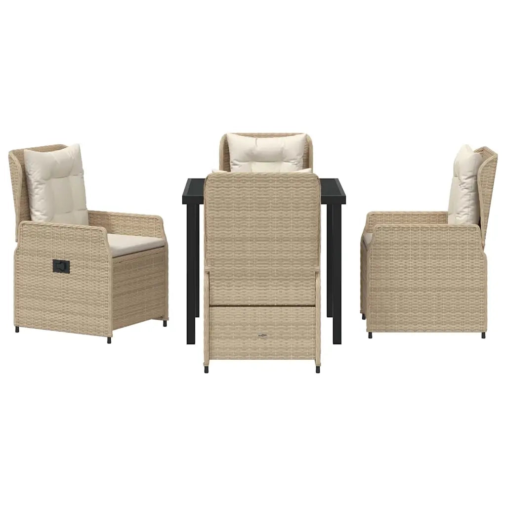 Set da Pranzo per Giardino 5 pcs Beige e Grigio Chiaro 3380968