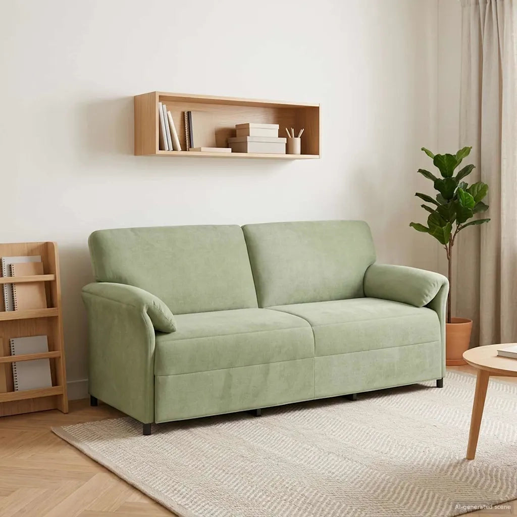 Divano 3-Persone Verde chiaro 198 x 83 x 95 cm Velluto