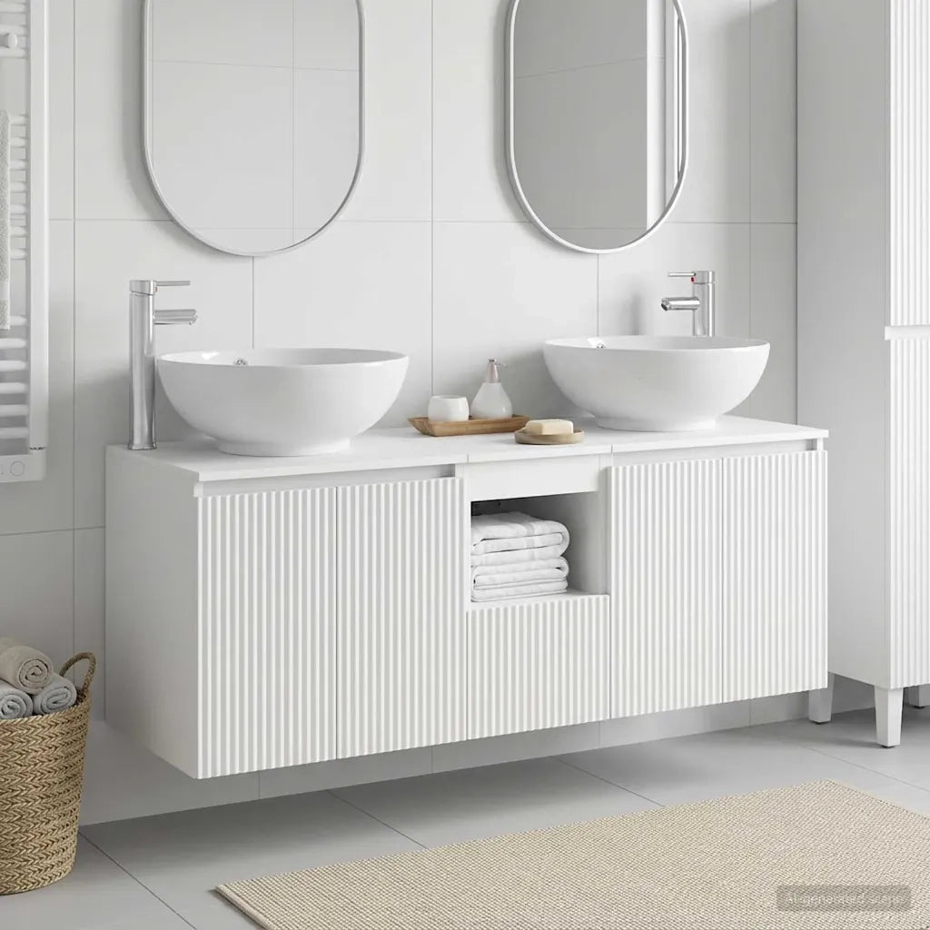 Set di Armadi da Bagno 3 pz Bianco 49,5 x 44,5 x 65 cm 3405697
