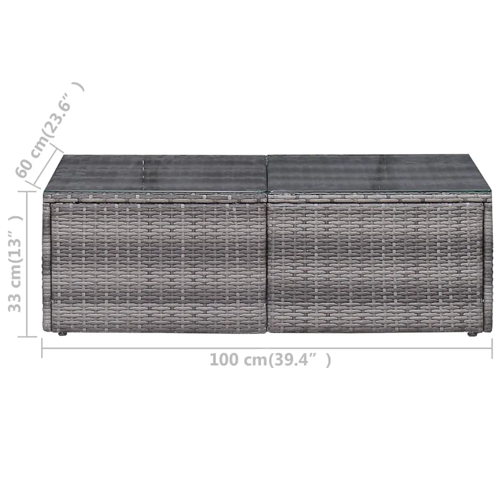 Set Divani da Giardino 6 pz con Cuscini in Polyrattan Grigio cod mxl 39221