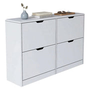 Mobile Portascarpe Greccio, Scarpiera 8 Ripiani, 121x30x79h cm Bianco