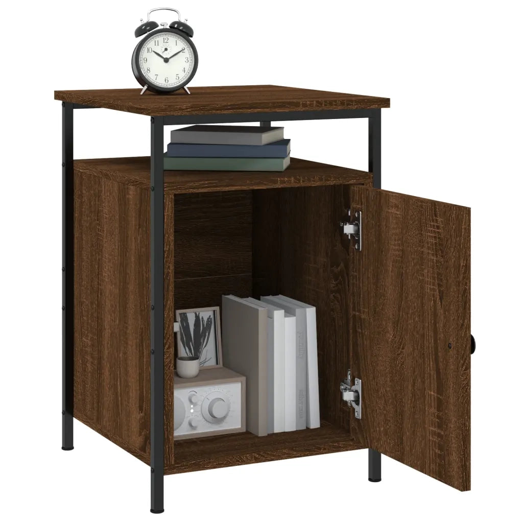 Comodini Rovere Marrone 2 pz 40x42x60 cm Legno Multistrato 825872