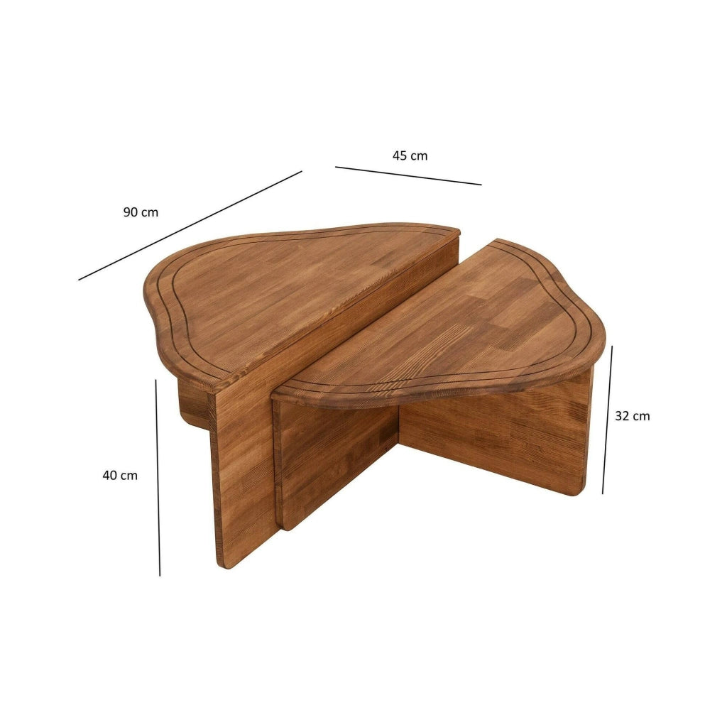 Tavolino da salotto Emiri, Tavolo basso da caffè, Portariviste per divano, Ripiano da soggiorno, 90x90h40 cm, Quercia