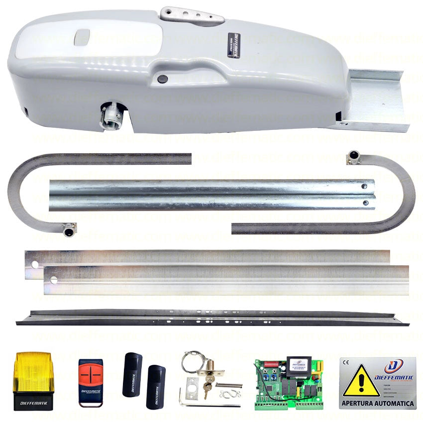 KIT ROCKET 24V PORTA BASCULANTE A CONTRAPPESO + ACCESSORI + ENCODER NO SALDATURE