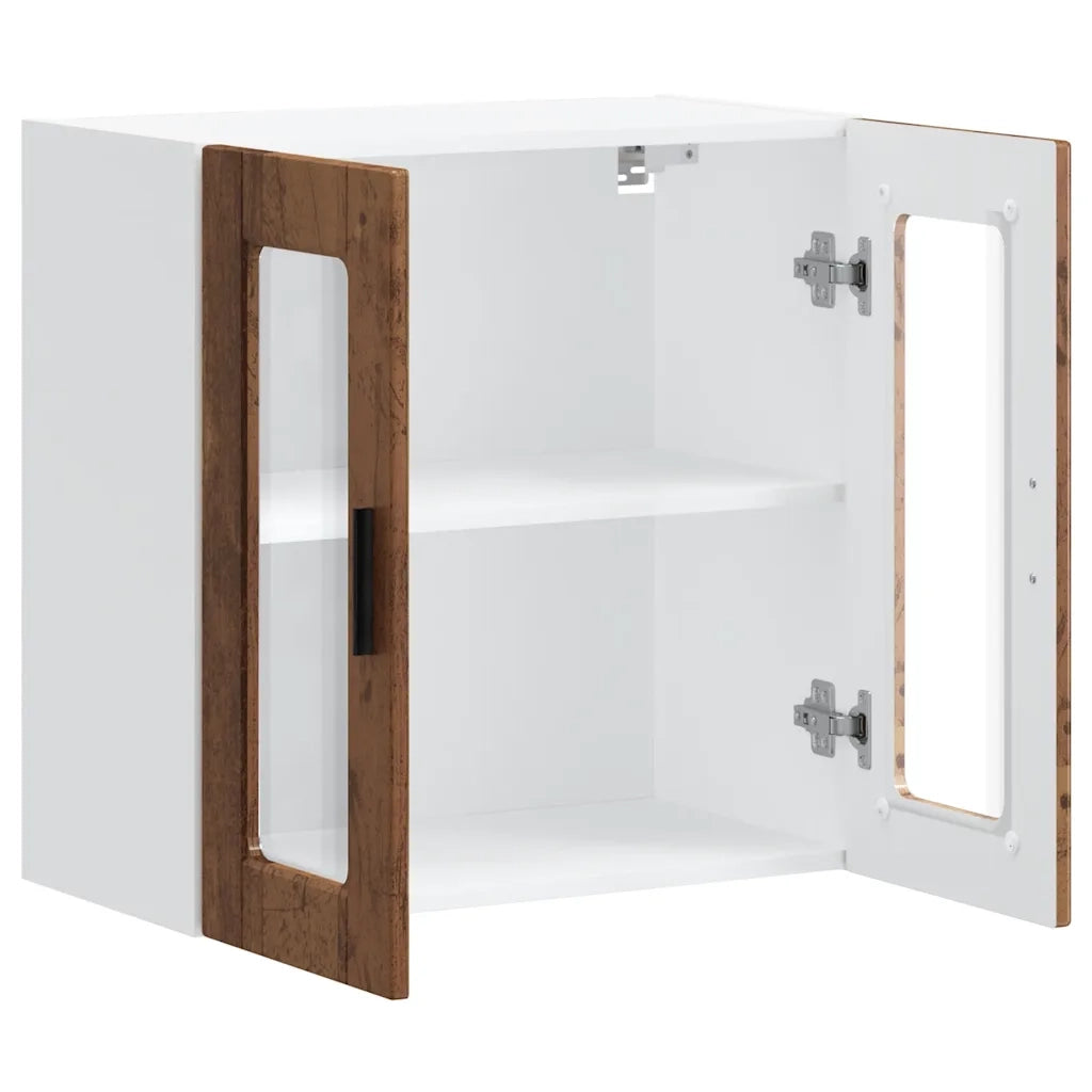 Pensile da Cucina con Porta in Vetro Porto Legno Vecchio 854155