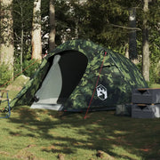 Tenda da Campeggio a Tunnel per 3 Persone-Tenda per Escursionismo Mimetico Impermeabile