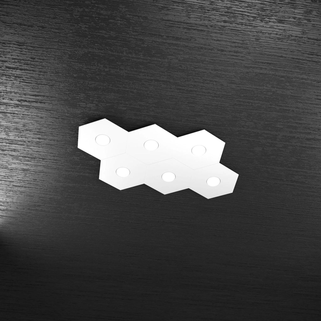 HEXAGON APPLIQUE-PLAFONIERA 6 LUCI BIANCO 1142-6L-BI