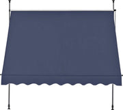 Luifel Esterno Utsuoiabile - 350x120 cm - Acciaio e Tessuto - Impermeabile - Protezione UV