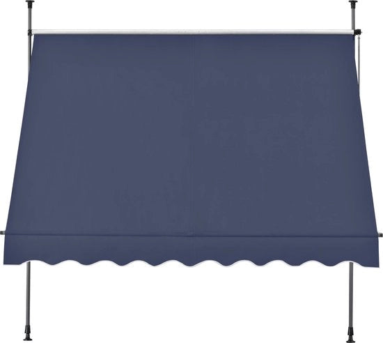 Luifel Esterno Utsuoiabile - 350x120 cm - Acciaio e Tessuto - Impermeabile - Protezione UV