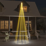 Albero di Natale Pennone Bianco Caldo 732 LED 500 cm 343526