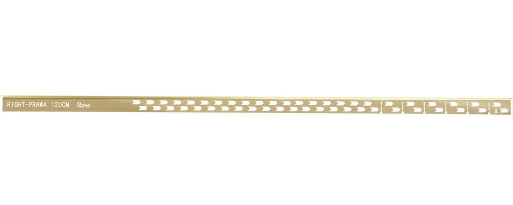 Profilo Doccia Pendenzato 120cm Brush Gold destra