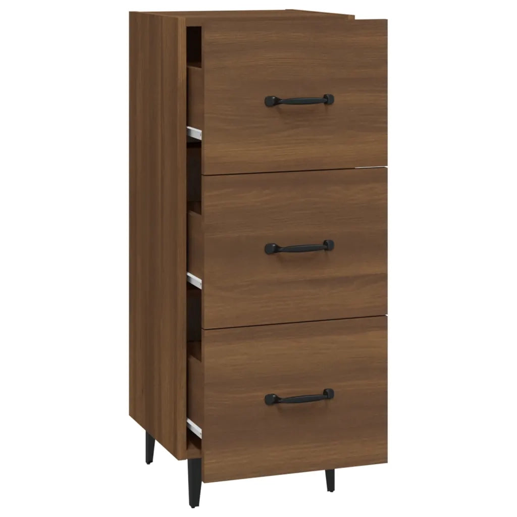 Credenza Rovere Marrone 34,5x34x90 cm in Legno Multistrato 817413