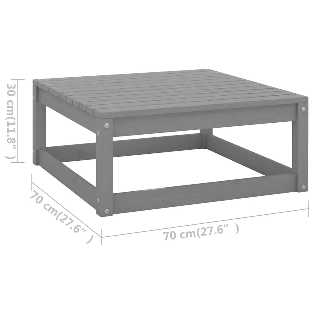 Sedia da giardino-Poggiapiedi da Giardino con Cuscini 2 pz Massello di Pino 672087
